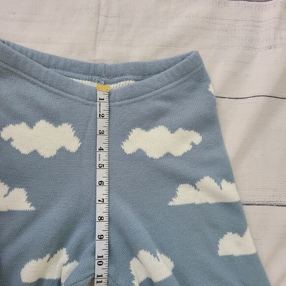 Unbranded Size M Soft Knit Cloud Print Wide Leg Pants Casual Loungewear Twee - Picture 4 of 5